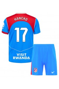 Atletico Madrid David Hancko #17 Jalkapallovaatteet Lasten Kolmas peliasu 2025-26 Lyhythihainen (+ Lyhyet housut)